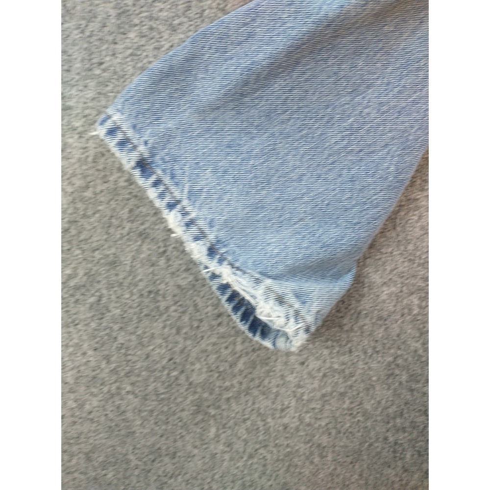 Wrangler 97601VR Mens Light Wash Straight Leg Denim Jeans 36x29 Distressed Blue - Picture 5 of 16